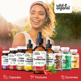 Wild & Organic Berberine Tincture 500mg label close-up