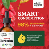 Wild & Organic Berberine Tincture 500mg on wooden table