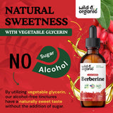 Wild & Organic Berberine Tincture 500mg with measuring spoon
