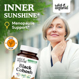 Wild & Organic Black Cohosh Capsules 540mg side view with label