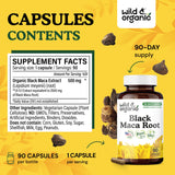 Wild & Organic Black Maca Capsules 500 mg close-up of capsules