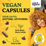 Wild & Organic Black Maca Capsules 500 mg packaging details