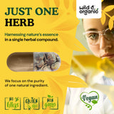 Wild & Organic Black Maca Capsules 500 mg with measuring spoon