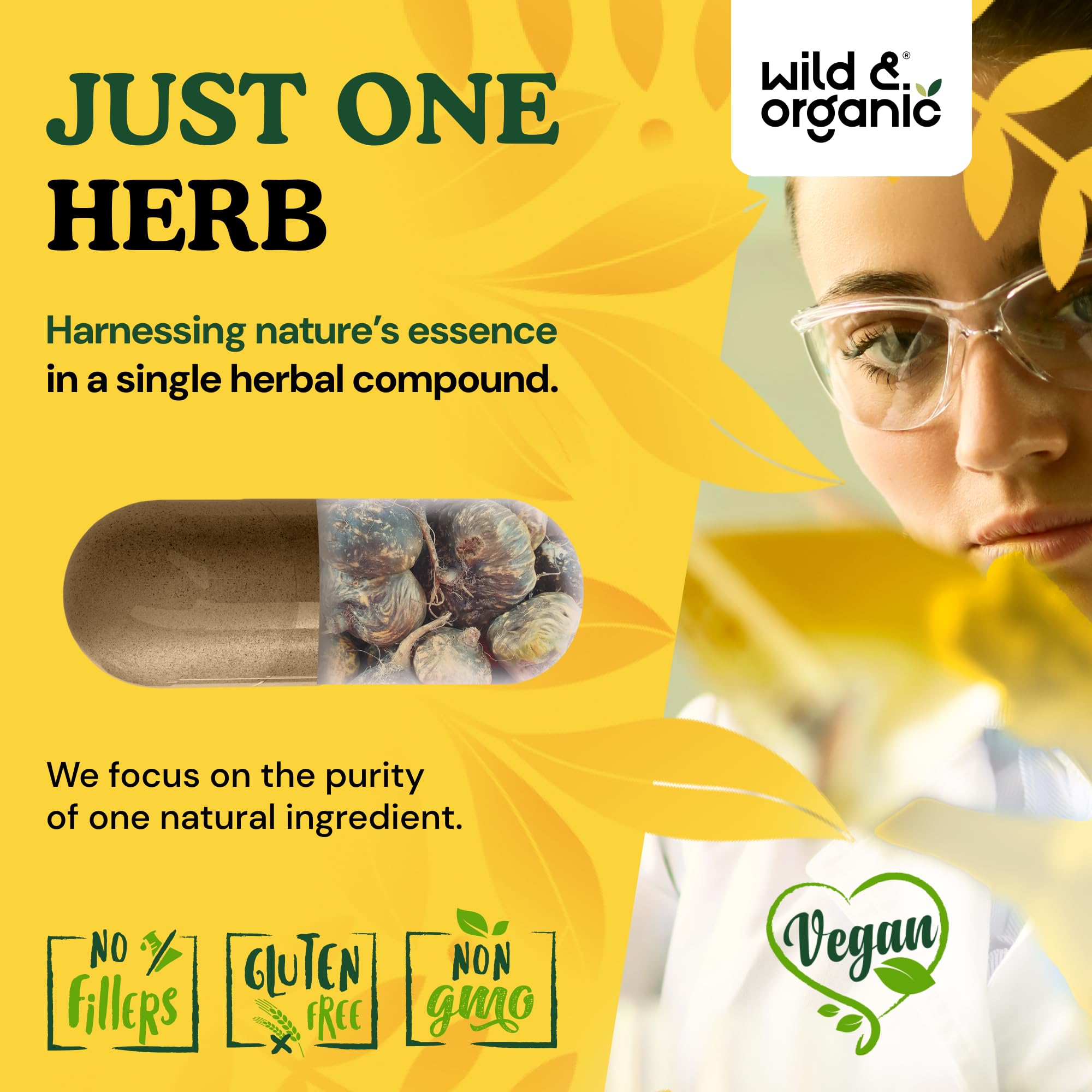 Wild & Organic Black Maca Capsules 500mg with measuring spoon