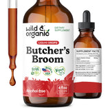 Wild & Organic Butcher's Broom Tincture 4 fl. oz. front view
