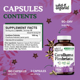 Wild & Organic Caralluma Fimbriata Capsules 1000mg back label