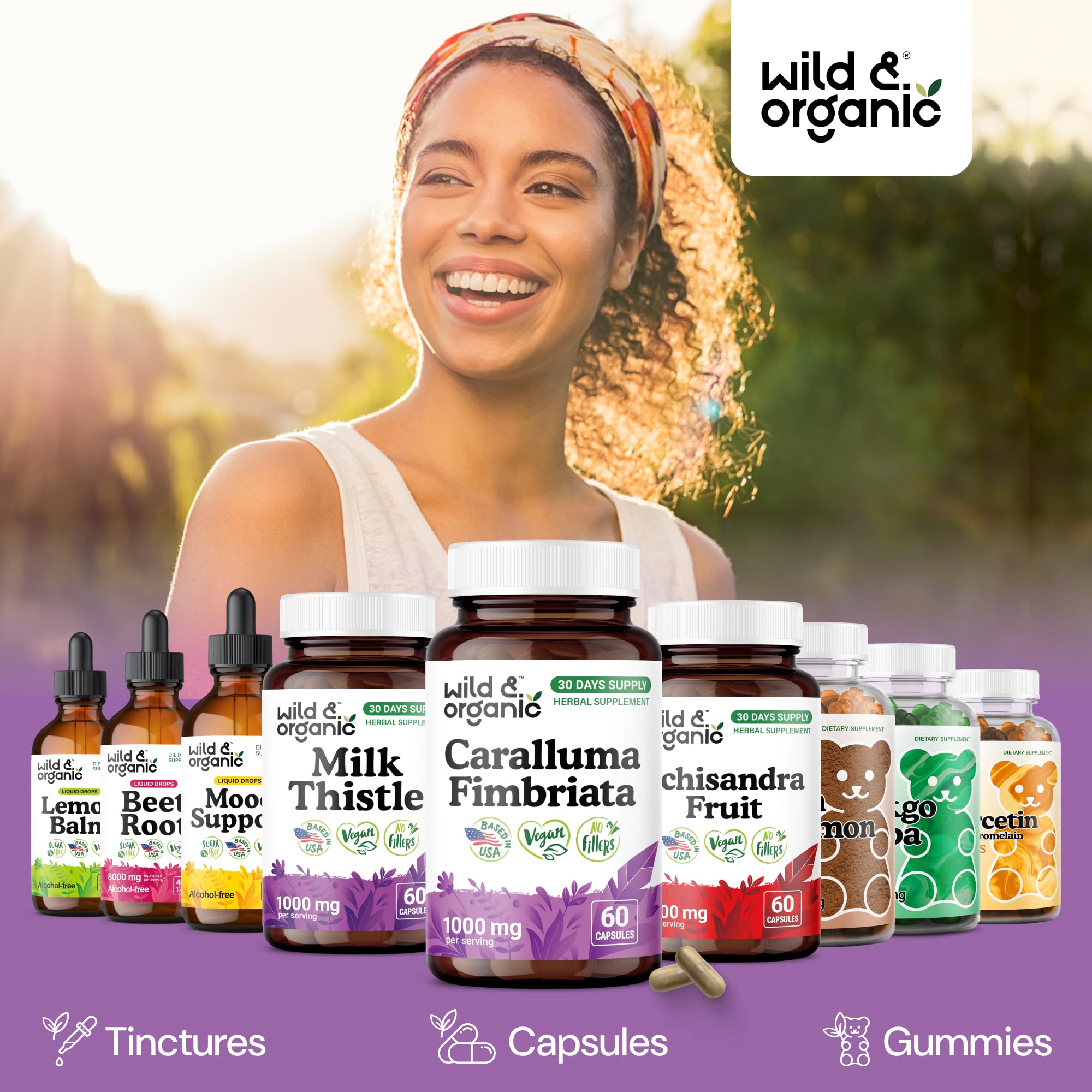 Wild & Organic Caralluma Fimbriata Capsules 1000mg ingredients list