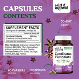 Wild & Organic Caralluma Fimbriata Capsules 1000mg label close-up