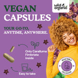 Wild & Organic Caralluma Fimbriata Capsules bottle back view