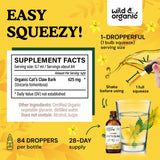 Wild & Organic Cats Claw Tincture bottle with dropper