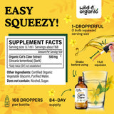 Wild & Organic Cats Claw Tincture dropper close-up