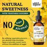 Wild & Organic Cats Claw Tincture ingredients list