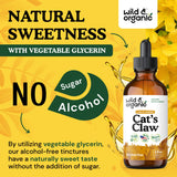 Wild & Organic Cats Claw Tincture packaging dimensions
