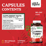 Wild & Organic Cayenne Pepper Capsules 500mg side view