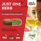 Wild & Organic Cayenne Pepper Capsules 500mg with measuring spoon