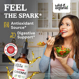 Wild & Organic Cayenne Pepper Drops bottle with label