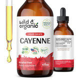 Wild & Organic Cayenne Pepper Extract Liquid Drops 4 fl. oz. front view