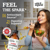 Wild & Organic Cayenne Pepper Extract Liquid Drops bottle with label