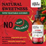 Wild & Organic Cayenne Pepper Extract Liquid Drops with measuring spoon