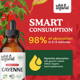 Wild & Organic Cayenne Pepper Extract Liquid Drops with natural ingredients