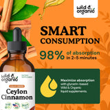 Wild & Organic Ceylon Cinnamon Drops 500mg drops in a spoon