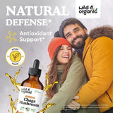 Wild & Organic Chaga Mushroom Tincture bottle with dropper