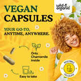 Wild & Organic Chamomile Capsules 800mg back label