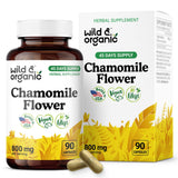 Wild & Organic Chamomile Capsules 800mg front view