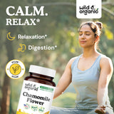 Wild & Organic Chamomile Capsules side view with label
