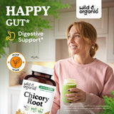 Wild & Organic Chicory Root Inulin Capsules bottle with 60 capsules
