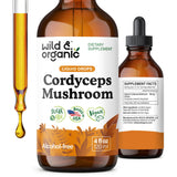 Wild & Organic Cordyceps Mushroom Tincture 4 fl. oz. front view