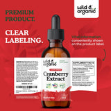Wild & Organic Cranberry Extract 500mg with fresh cranberries