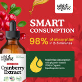 Wild & Organic Cranberry Extract 500mg with measuring dropper