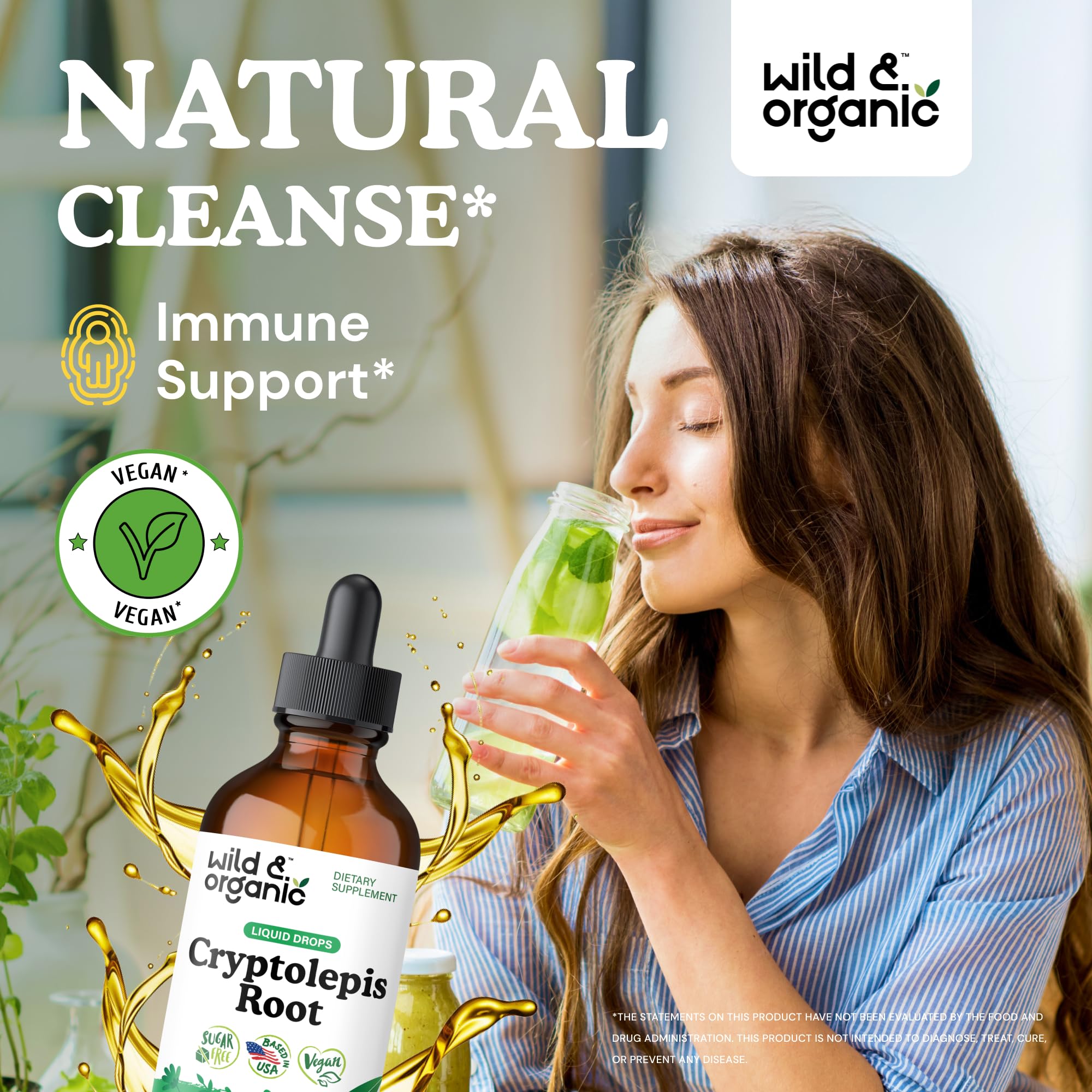 Wild & Organic Cryptolepis Tincture 500mg back view