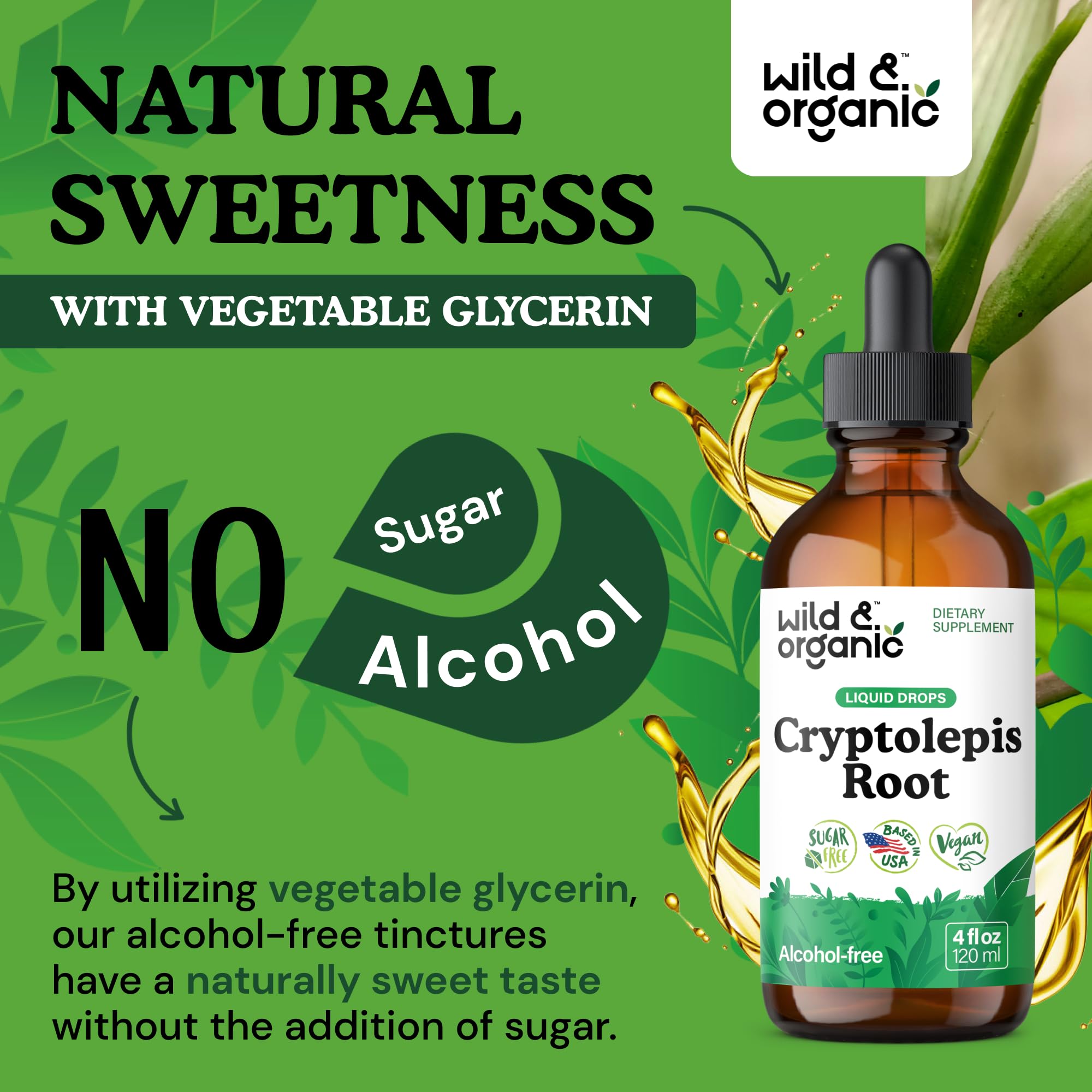 Wild & Organic Cryptolepis Tincture 500mg in lifestyle setting