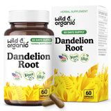 Wild & Organic Dandelion Root Capsules 500mg front view
