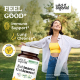 Wild & Organic Echinacea and Goldenseal Capsules side view
