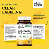 Wild & Organic Echinacea and Goldenseal Capsules with natural background