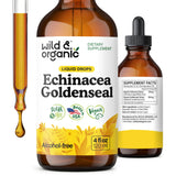Wild & Organic Echinacea Goldenseal Tincture 4 fl. oz. front view