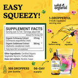 Wild & Organic Echinacea Goldenseal Tincture label close-up
