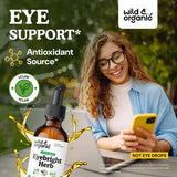 Wild & Organic Eyebright Tincture 500mg bottle with dropper
