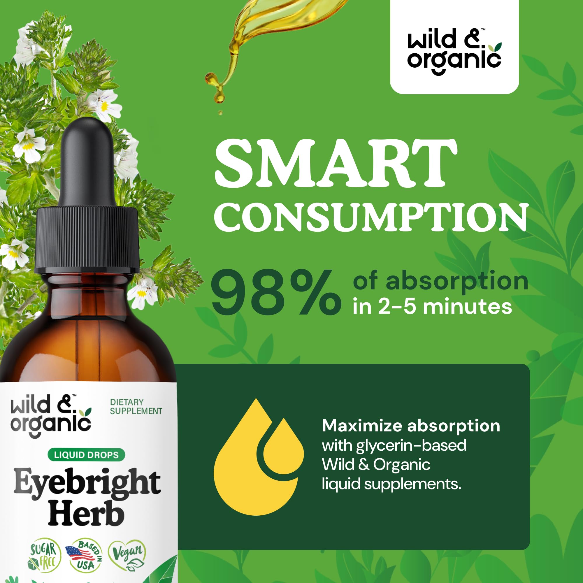 Wild & Organic Eyebright Tincture 500mg ingredients list