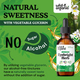 Wild & Organic Eyebright Tincture 500mg with measuring spoon