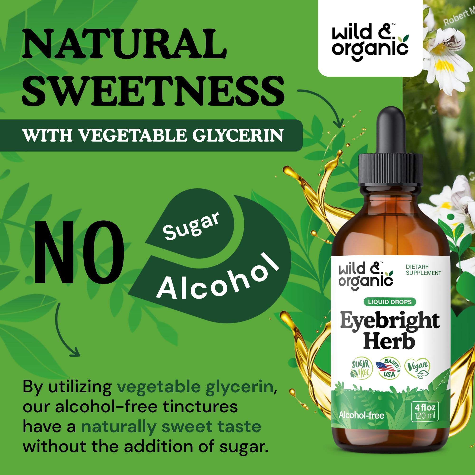 Wild & Organic Eyebright Tincture packaging side view