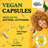 Wild & Organic Ginger Root Capsules 1200mg packaging details