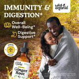 Wild & Organic Ginger Root Drops 500mg bottle side view