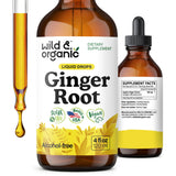 Wild & Organic Ginger Root Drops 500mg front view