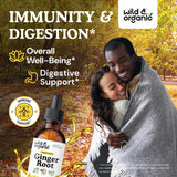 Wild & Organic Ginger Root Extract Drops bottle with label