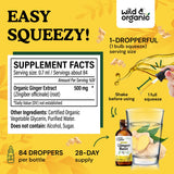 Wild & Organic Ginger Root Extract Drops showing dropper