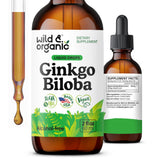Wild & Organic Ginkgo Biloba Tincture 120 mg front view